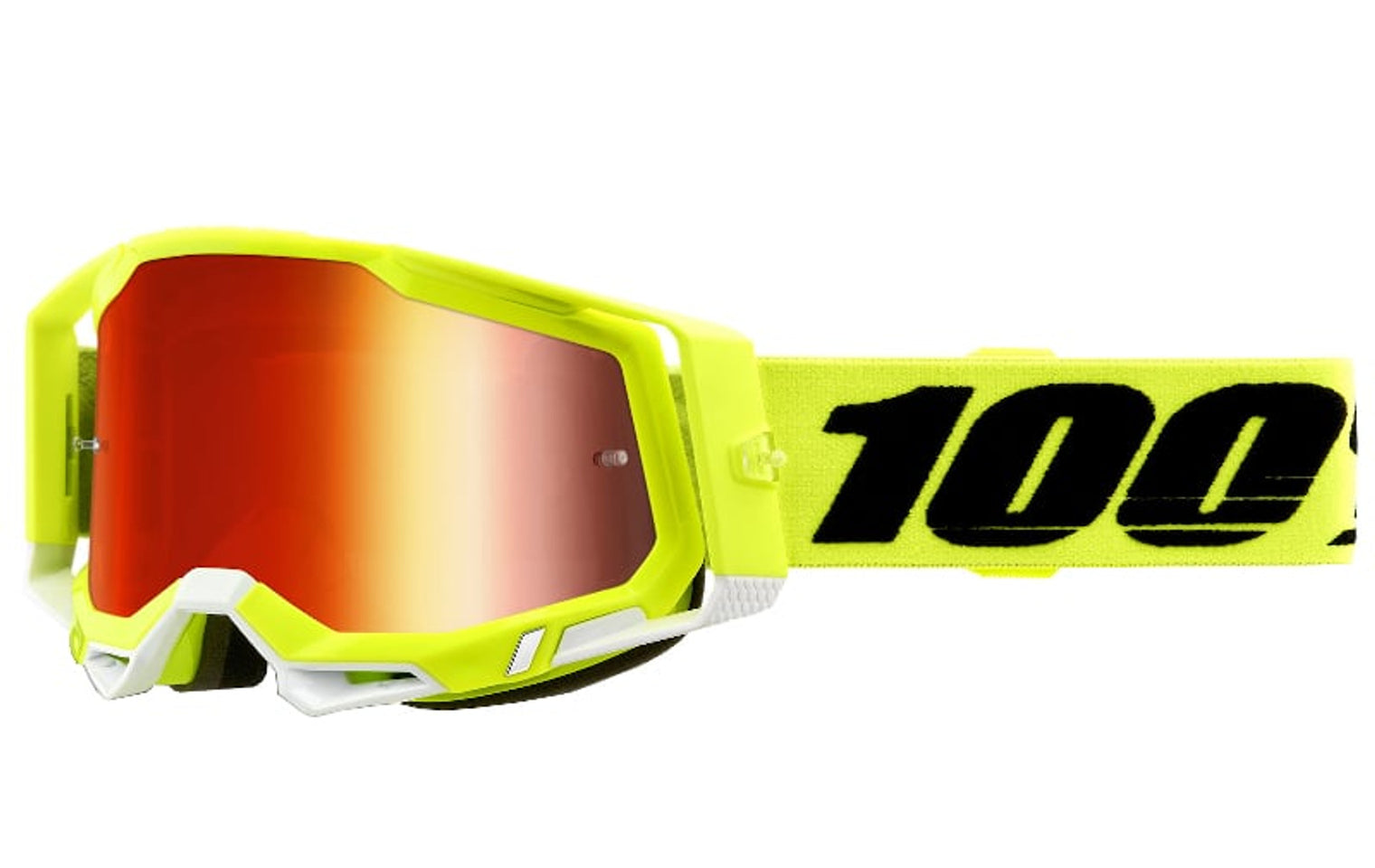100% Racecraft 2 Goggle Yellow - Mirror Red