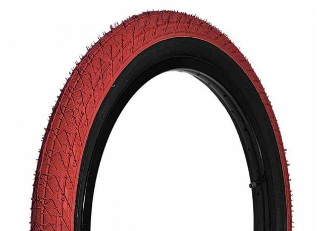 DRS BMX Tyre-arrow FS-20 X 2.25-RED/BLACK Wal 20 X 2.25 Inch Red/black Wall