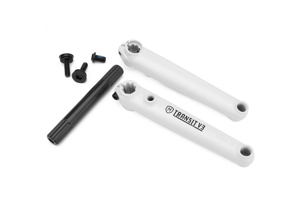 Mission Crankset Mission Bmx Transit V3 19MM 8 Spline 170MM White