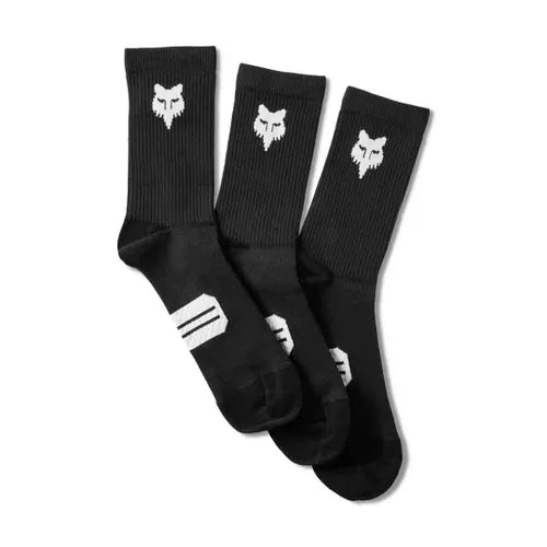 Fox Head 6 INCH Ranger Sock 3 Pack Black L/XL