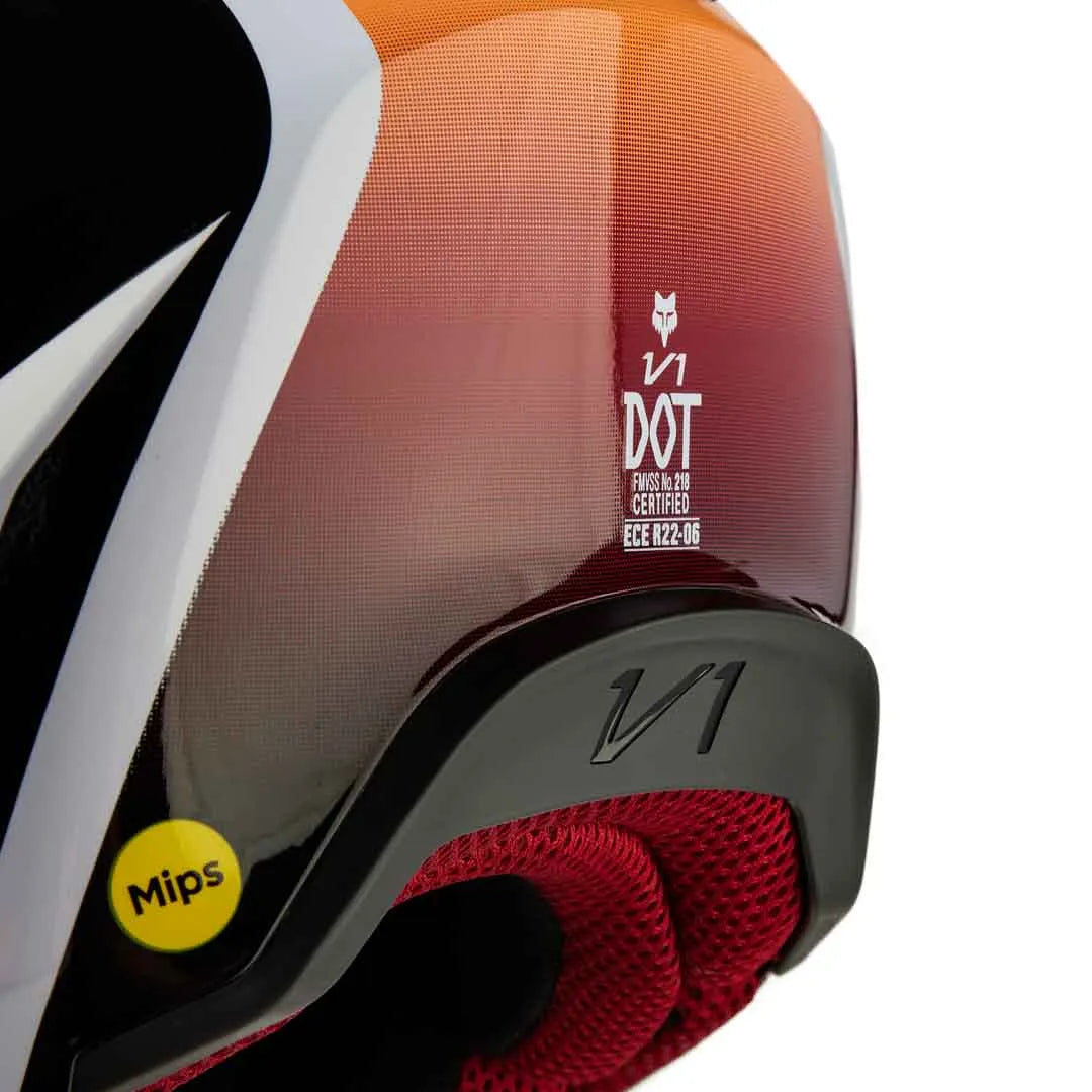 Fox V1 Flora Helmet White/black