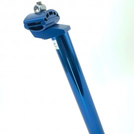 MCS 25.4mm Alloy Micro-adjust Alloy Seatpost -Blue/Silver