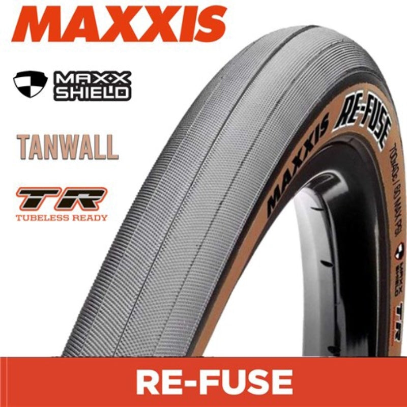 Maxxis Re-fuse 700 X 32C Maxxshield Tanwall Carbon 60TPI Tyre