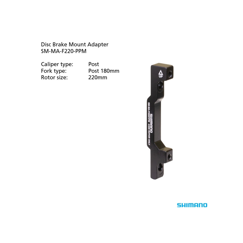 Shimano SM-MA-F220-P/PM Adapter 220MM Caliper: Post Mount: Post 200MM