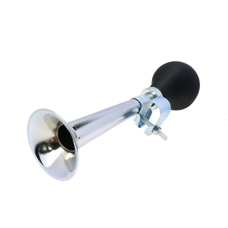 Air Horn - 22CM Bike Lane Packaging Silver With Black Rubber Bulb