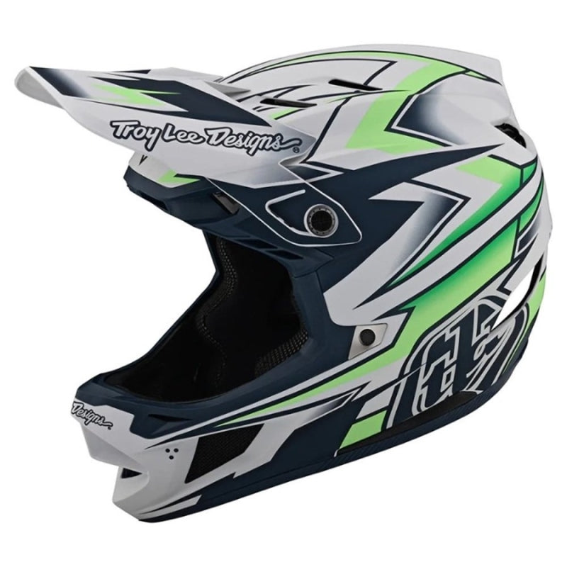 Troy Lee Tld D4 As Composite Helmet Mips Volt White ** Paint Blemish ** Xlg / 2XL