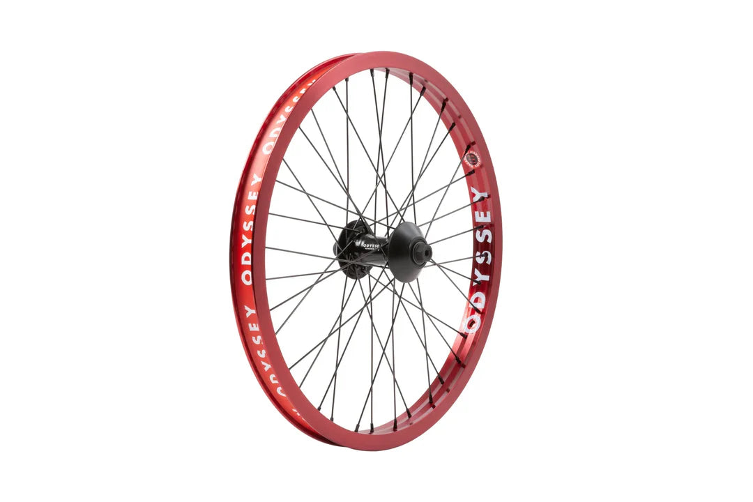 Odyssey Wheel-front-hazard/vandero PRO-3/8-36H-RE 36H - 20 X 1.75 Inch - Axle - 3/8 Inch Anodized Red