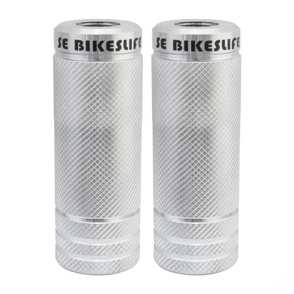 SE Bikes Peg SE Bikes Wheelie 3/8 And 14MM Pair Silver