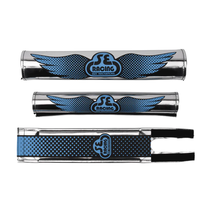 SE Bikes Pad Set SE Racing Wing Chrome/black/blue