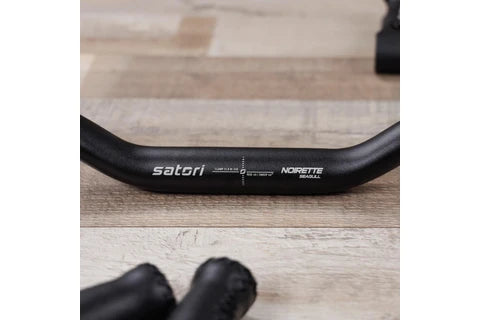 Satori Handlebar - 31.8MM Dia 680MM Wide 40MM Rise 40 Deg Sweep Satori Noirette Seagull Matt Black
