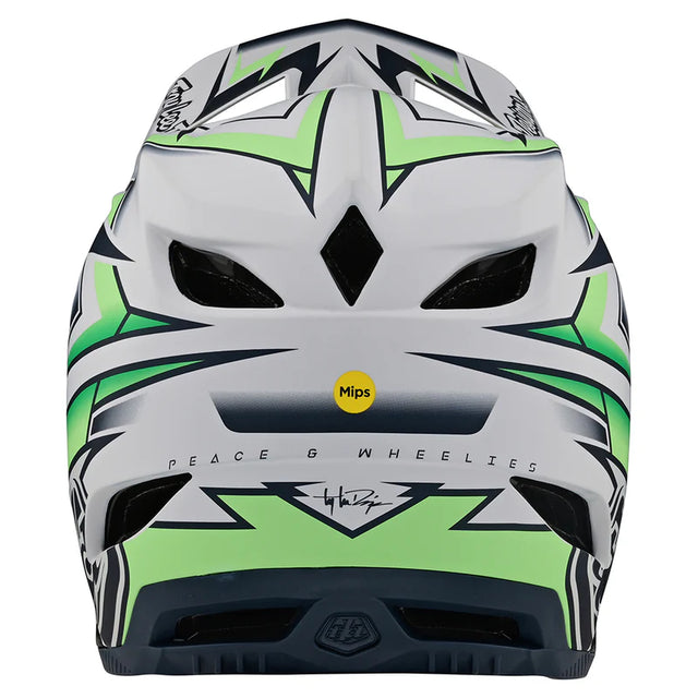 Troy Lee Tld D4 As Composite Helmet Mips Volt White ** Paint Blemish ** Xlg / 2XL