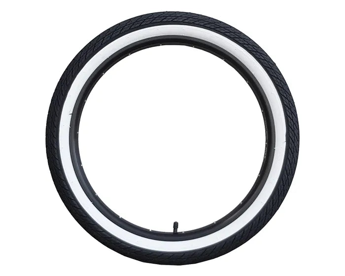 DRS BMX  Tyre-arrow FS-20 X 2.25-BLACK/WHITE Wal 20 X 2.25 Inch Black/white Wall