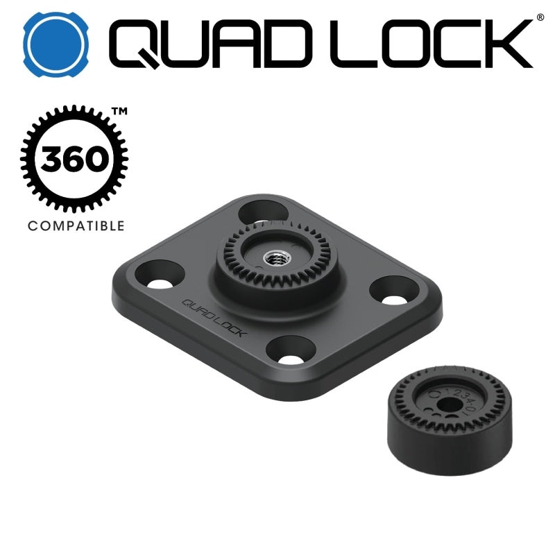 Quad Lock 360 Base-flat Rectangle 4 Hole