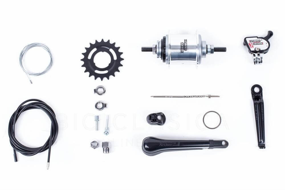 Sturmey Archer 3SP Hub Coaster SRC3 36HOLE Polished Silver