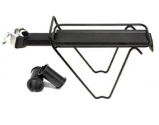 Carrier Rear Carrier Seat Post Mounted Alloy W/side Shape Stays Includes Rubber Shims Black