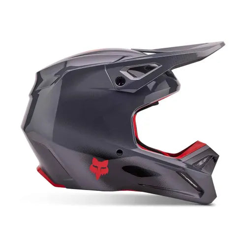 Fox V1 Interfere Helmet, Grey Red