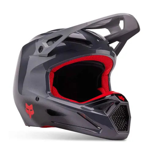 Fox V1 Interfere Helmet, Grey Red