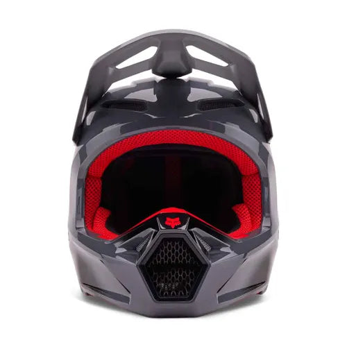 Fox V1 Interfere Helmet, Grey Red