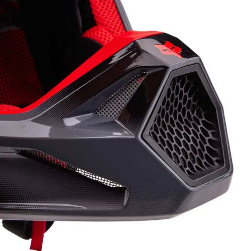 Fox V1 Interfere Helmet, Grey Red