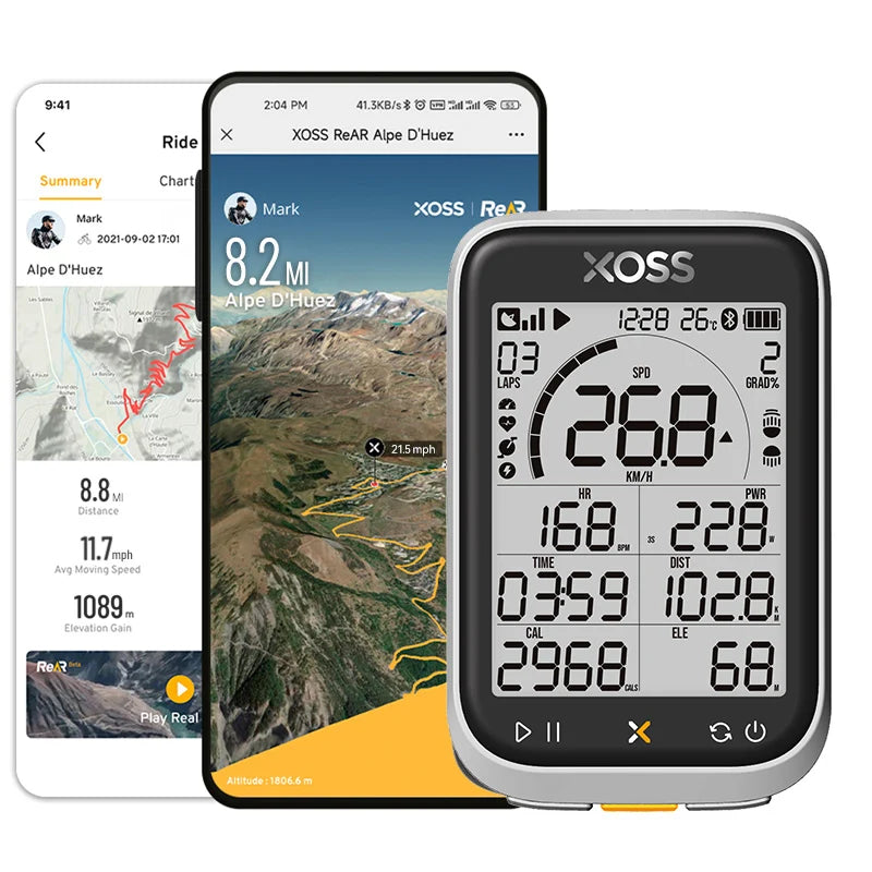 Xoss G3+ 3RD Gen Gps Bike Computer - Waterproof - 50 Functions