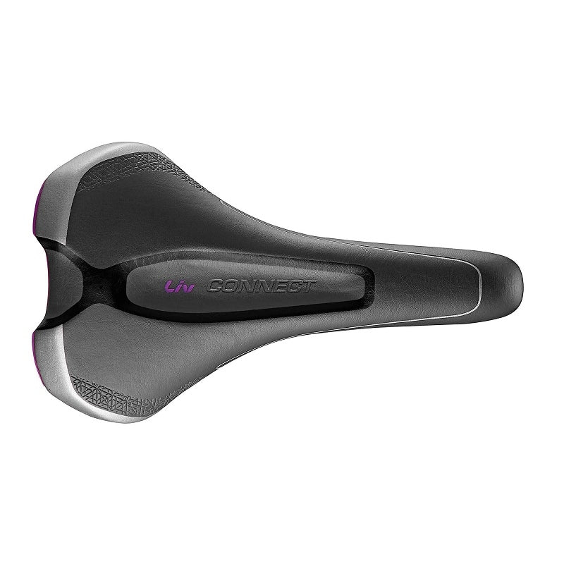 Selle Vélo Liv Connect 260x160mm Noire – Mixte, Confort Gel (VTT/Route/Gravel)