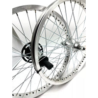 Mongoose Genuine 2022 Pro Class Style OEM 36H Bmx Wheels- Satin Finish Silver/red Tape