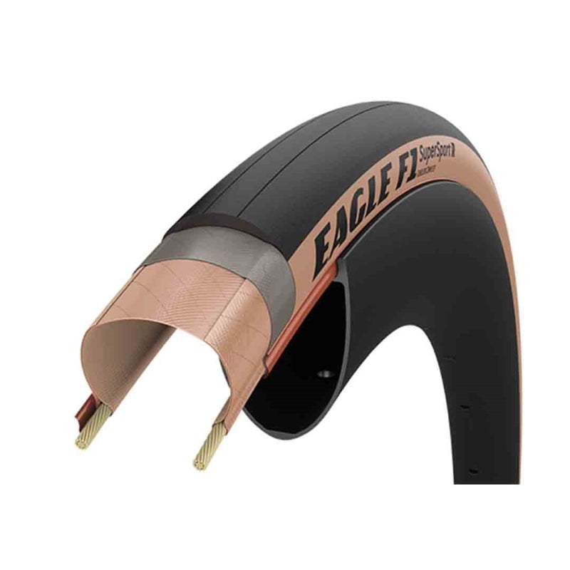 Goodyear Eagle F1 Supersport R Tubeless Complete 700X28 Tan - Folding