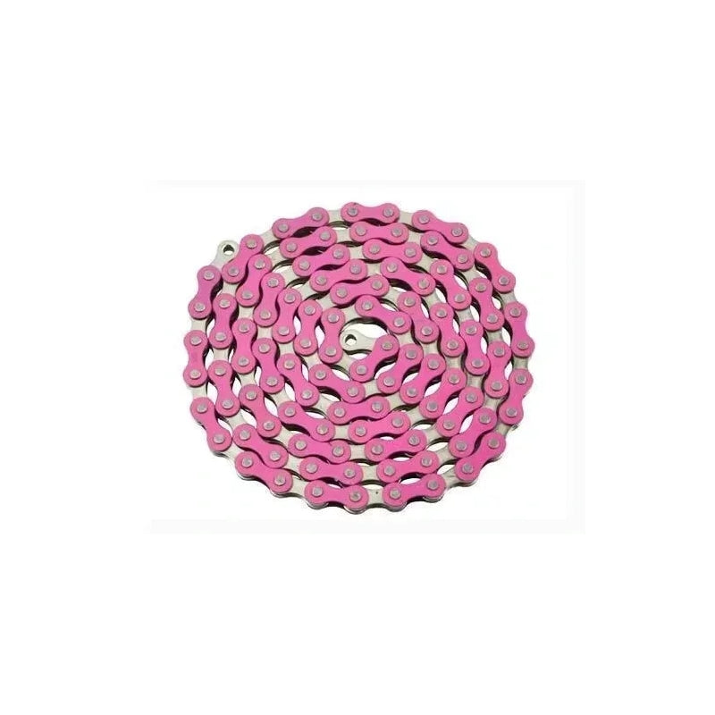 Chain 1/2 X 1/8 X 112L Single Speed Nickel Pink