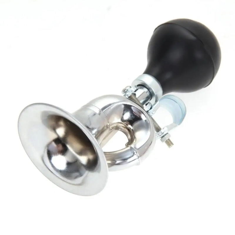 Bugal Type Bike Lane Silver With Black Rubber Bulb Air Horn -
