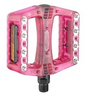 X Tech H Pedal Bmx Plastic & Metal Pins 9/16 Inch Clear Pink #